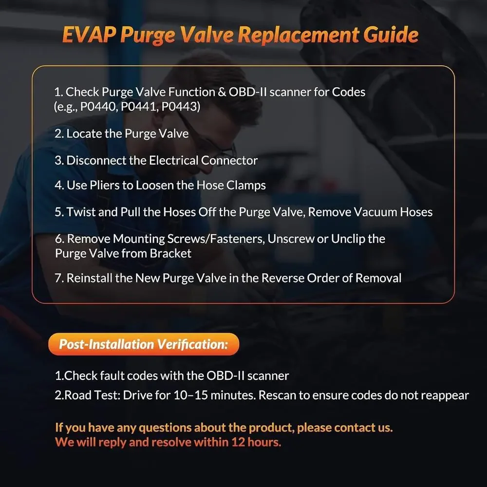 EVAP Vapor Canister Purge Valve Solenoid 9U5Z9C915H AU5Z9C915B for Ford Lincoln